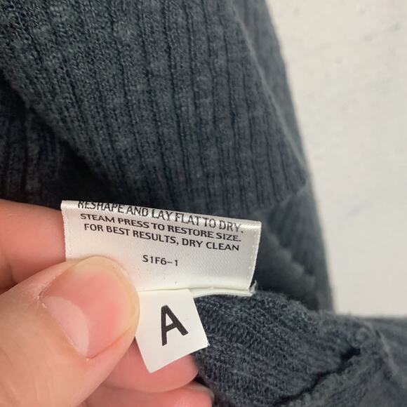 Eileen Fisher womens XS cardigan linen blend gray open front sweater casual mini - Picture 7 of 9